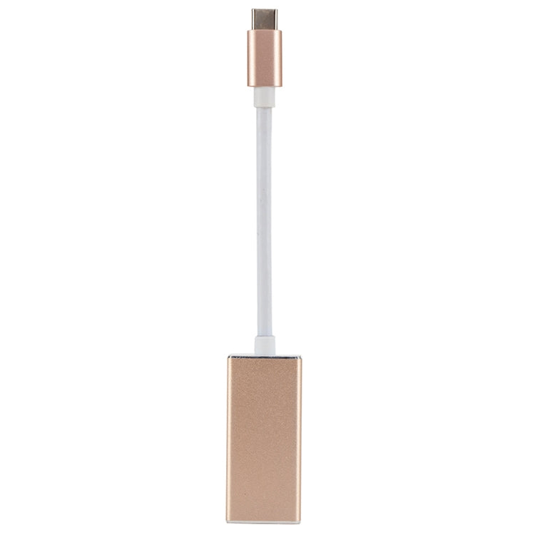 USB-C / Type-C 3.1 Male to DP Female HD Converter, Length: 12cm (Gold) - Cable & Adapter by PMC Jewellery | Online Shopping South Africa | PMC Jewellery | Buy Now Pay Later Mobicred