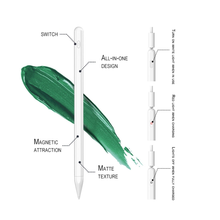 Active Capacitive Stylus Pen for iPad Series(White) - Stylus Pen by PMC Jewellery | Online Shopping South Africa | PMC Jewellery | Buy Now Pay Later Mobicred
