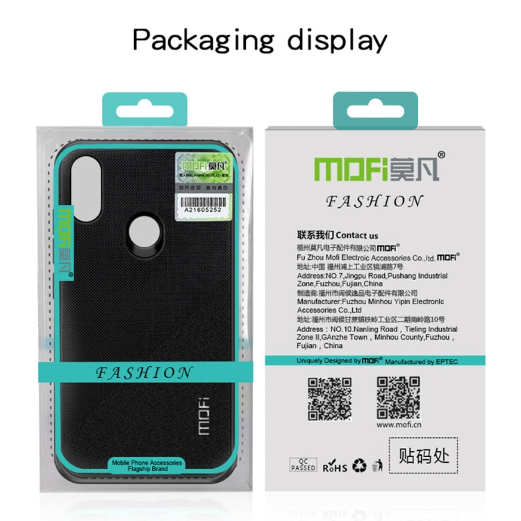 MOFI Shockproof TPU + PC + Cloth Pasted Case for Meizu 16 (Blue) - Meizu by MOFI | Online Shopping South Africa | PMC Jewellery | Buy Now Pay Later Mobicred