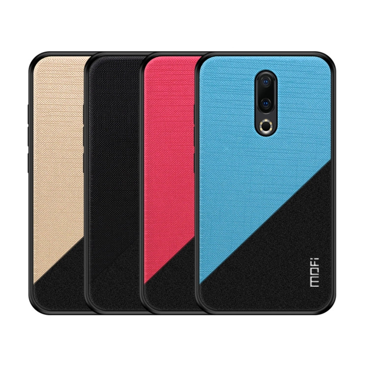 MOFI Shockproof TPU + PC + Cloth Pasted Case for Meizu 16 (Blue) - Meizu by MOFI | Online Shopping South Africa | PMC Jewellery | Buy Now Pay Later Mobicred