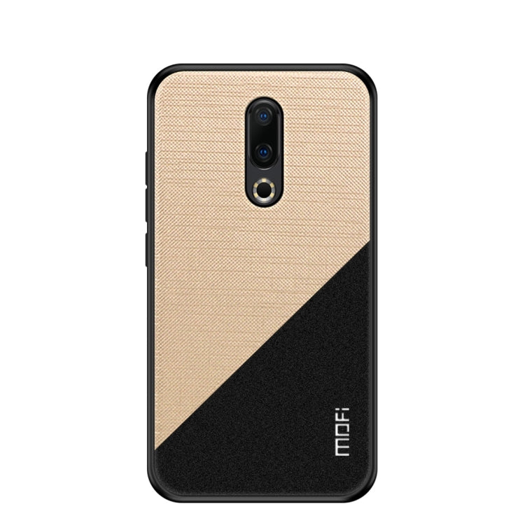 MOFI Shockproof TPU + PC + Cloth Pasted Case for Meizu 16 Plus (Gold) - Meizu by MOFI | Online Shopping South Africa | PMC Jewellery | Buy Now Pay Later Mobicred