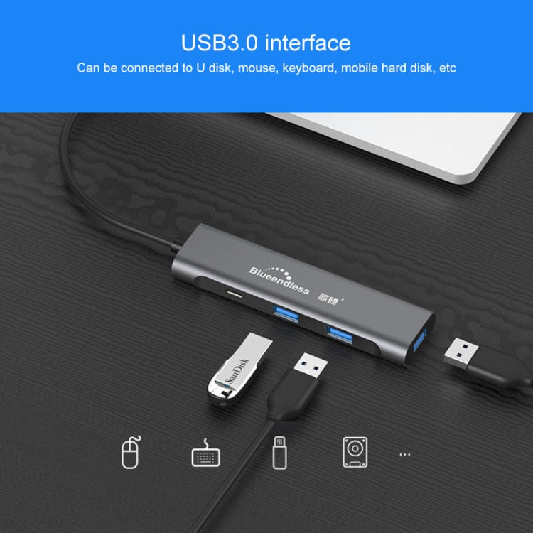 Blueendless 4 In 1 Multi-function Type-C / USB-C to HDMI + PD + Dual USB 3.0 HUB Expansion Dock - free shipping - PMC Jewellery - Order now!