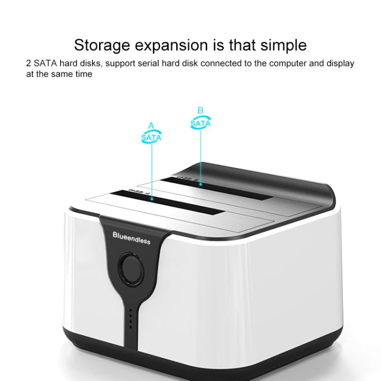 Blueendless 2.5 / 3.5 inch SATA USB 3.0 2 Bay Hard Drive Dock (AU Plug) - HDD Enclosure by Blueendless | Online Shopping South Africa | PMC Jewellery | Buy Now Pay Later Mobicred