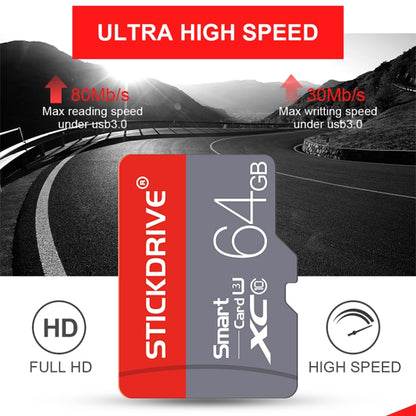 STICKDRIVE 128GB U3 Red and Grey TF(Micro SD) Memory Card - Micro SD Card by STICKDRIVE | Online Shopping South Africa | PMC Jewellery | Buy Now Pay Later Mobicred