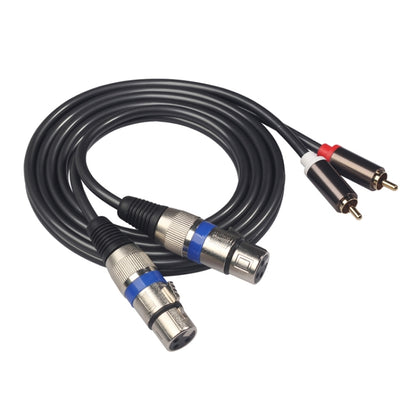 366156-15 2 RCA Male to 2 XLR 3 Pin Female Audio Cable, Length: 1.5m - Microphone Audio Cable & Connector by PMC Jewellery | Online Shopping South Africa | PMC Jewellery