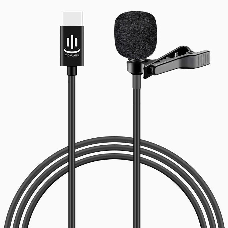 YICHUANG YC-LM10 USB-C / Type-C Intelligent Noise Reduction Condenser Lavalier Microphone, Cable Length: 1.5m - Microphone by YICHUANG | Online Shopping South Africa | PMC Jewellery | Buy Now Pay Later Mobicred