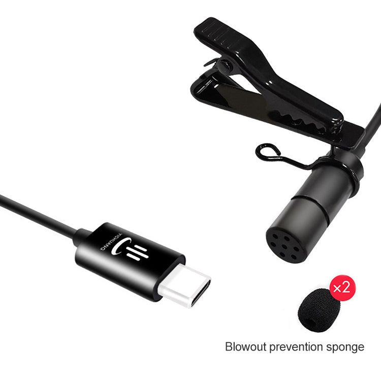 YICHUANG YC-VM30 USB-C / Type-C Dual Modes Lavalier Recording Microphone, Cable Length: 6m - Microphone by YICHUANG | Online Shopping South Africa | PMC Jewellery | Buy Now Pay Later Mobicred