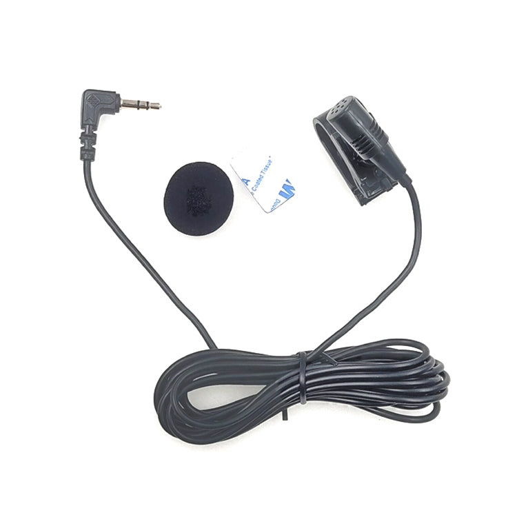 ZJ025MR Stick-on Clip-on Lavalier Stereo Microphone for Car GPS / Bluetooth Enabled Audio DVD External Mic, Cable Length: 3m, 90 Degree Elbow 2.5mm Jack - Microphone by PMC Jewellery | Online Shopping South Africa | PMC Jewellery