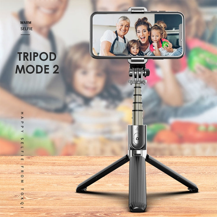 L03 Aluminum Alloy Foldable Bluetooth Tripod Selfie Stick (Black) - Selfie Sticks by PMC Jewellery | Online Shopping South Africa | PMC Jewellery | Buy Now Pay Later Mobicred