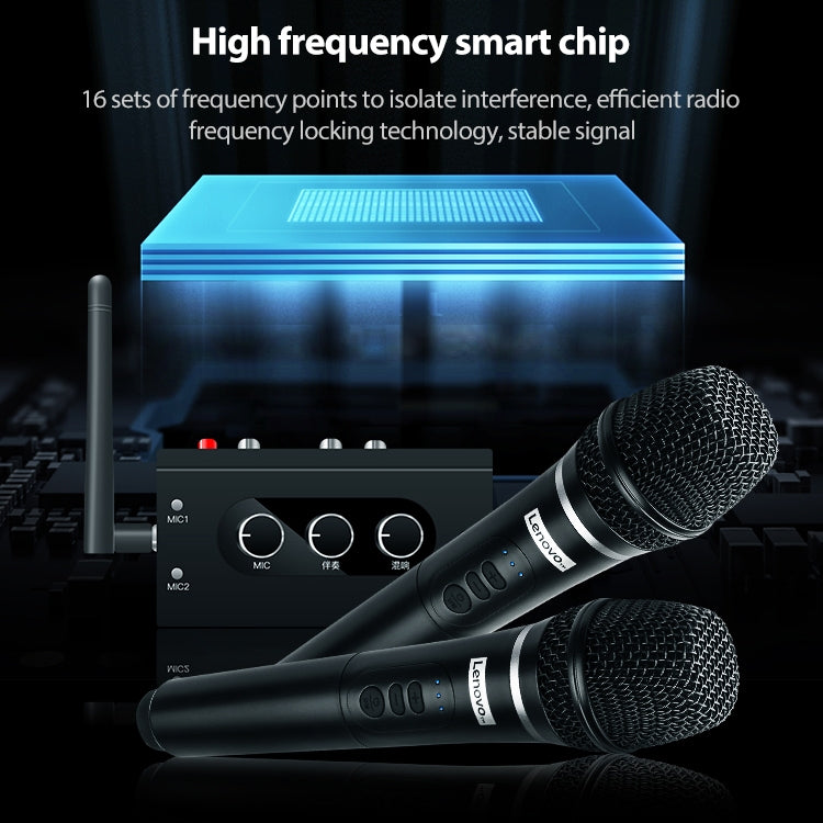 Original Lenovo TW01C TV K Song Dual Wireless Microphone with Sound Card Set - Microphone by Lenovo | Online Shopping South Africa | PMC Jewellery | Buy Now Pay Later Mobicred