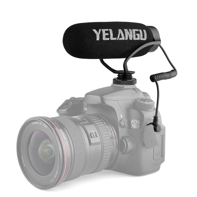 YELANGU MIC08 Video Shotgun Microphone with 3.5mm Audio Cable for DSLR & DV Camcorder(Black) - Camera Microphone by YELANGU | Online Shopping South Africa | PMC Jewellery | Buy Now Pay Later Mobicred