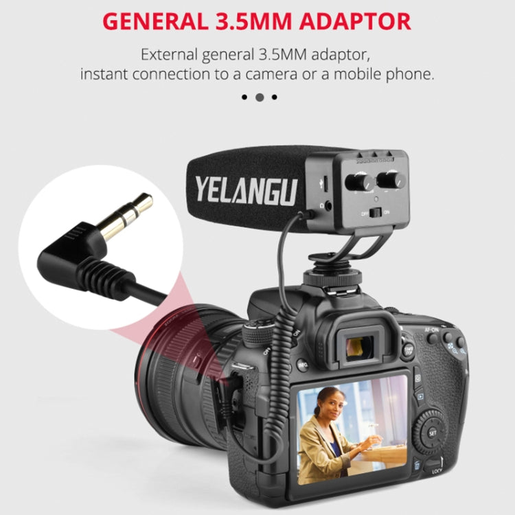 YELANG MIC09 Shotgun Gain Condenser Broadcast Microphone with Windshield for Canon / Nikon / Sony DSLR Cameras, Smartphones(Black) - Camera Microphone by YICHUANG | Online Shopping South Africa | PMC Jewellery | Buy Now Pay Later Mobicred