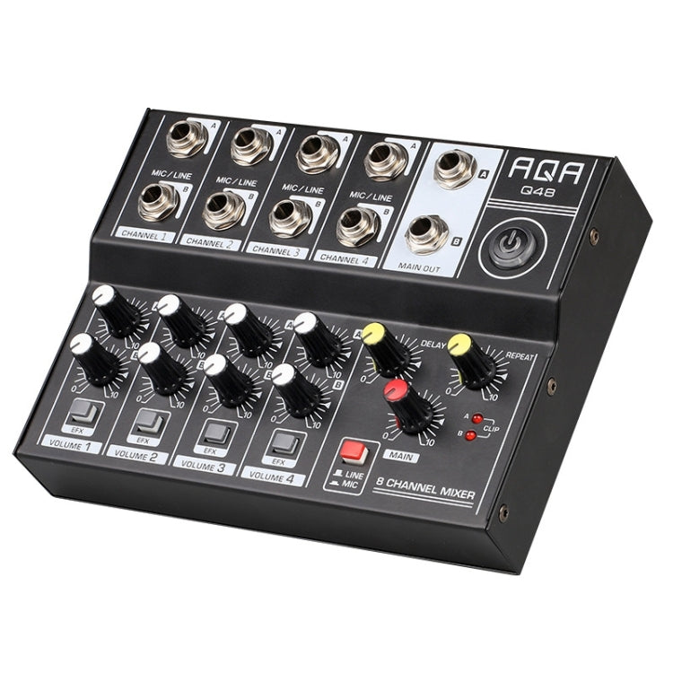 AQA 8-channel Mixer Microphone Effector (Black) - Live Sound Effects Processors by PMC Jewellery | Online Shopping South Africa | PMC Jewellery | Buy Now Pay Later Mobicred