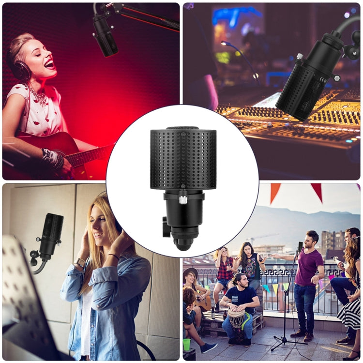 TEYUN PS-4x3 Condenser Microphone U-shaped Blowout Cover Desktop Bracket Audio Accessory Clip(Black) - Stand by TEYUN | Online Shopping South Africa | PMC Jewellery | Buy Now Pay Later Mobicred