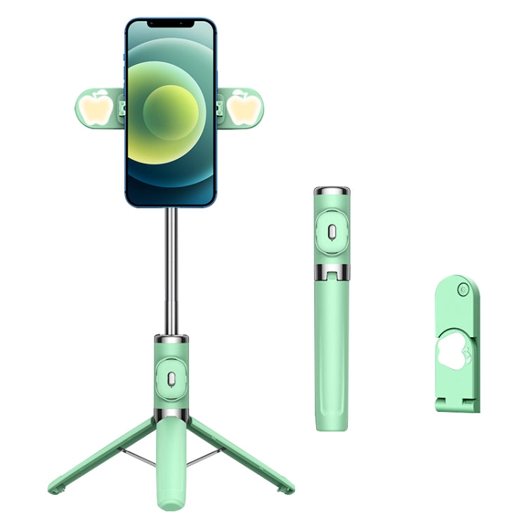 M01S Bluetooth Remote Control Dual Fill Light Tripod Selfie Stick (Green) - Selfie Light by PMC Jewellery | Online Shopping South Africa | PMC Jewellery | Buy Now Pay Later Mobicred