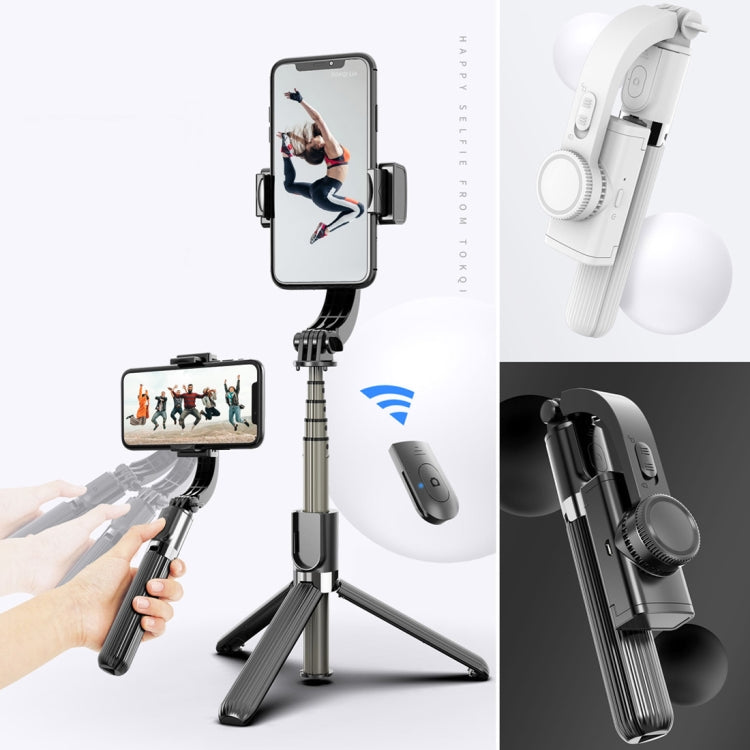 L08 Adjustable Gimbal Stabilize Bluetooth Self-timer Pole Tripod Selfie Stick (Black) - Selfie Sticks by PMC Jewellery | Online Shopping South Africa | PMC Jewellery | Buy Now Pay Later Mobicred