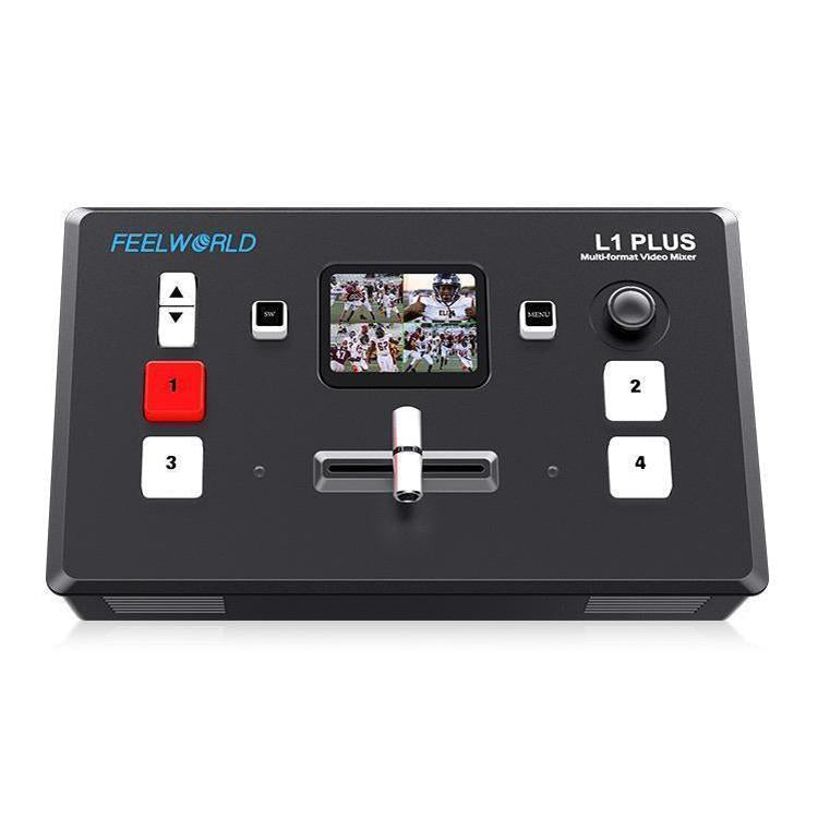 FEELWORLD L1 PLUS Multi-camera Video Mixer Switcher Touch Screen PTZ Control USB3.0 Fast Streaming Switcher (UK Plug) - Live Sound Effects Processors by FEELWORLD | Online Shopping South Africa | PMc TechLife | Buy Now Pay Later Mobicred