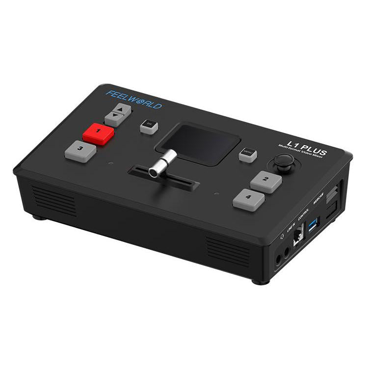 FEELWORLD L1 PLUS Multi-camera Video Mixer Switcher Touch Screen PTZ Control USB3.0 Fast Streaming Switcher (UK Plug) - Live Sound Effects Processors by FEELWORLD | Online Shopping South Africa | PMc TechLife | Buy Now Pay Later Mobicred