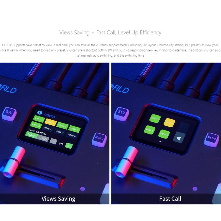 FEELWORLD L1 PLUS Multi-camera Video Mixer Switcher Touch Screen PTZ Control USB3.0 Fast Streaming Switcher (EU Plug) - Live Sound Effects Processors by FEELWORLD | Online Shopping South Africa | PMc TechLife | Buy Now Pay Later Mobicred