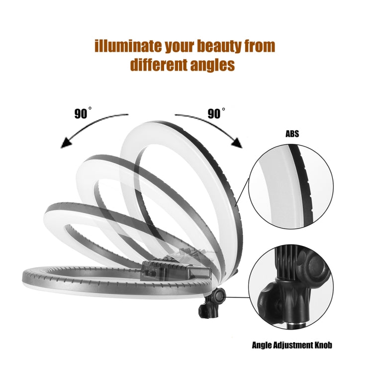 MANTOO RL-12 II 100-240V 28W 12 inch Two-color Dimmable Ring Fill Light with Tripod - free shipping - PMC Jewellery - Order now!