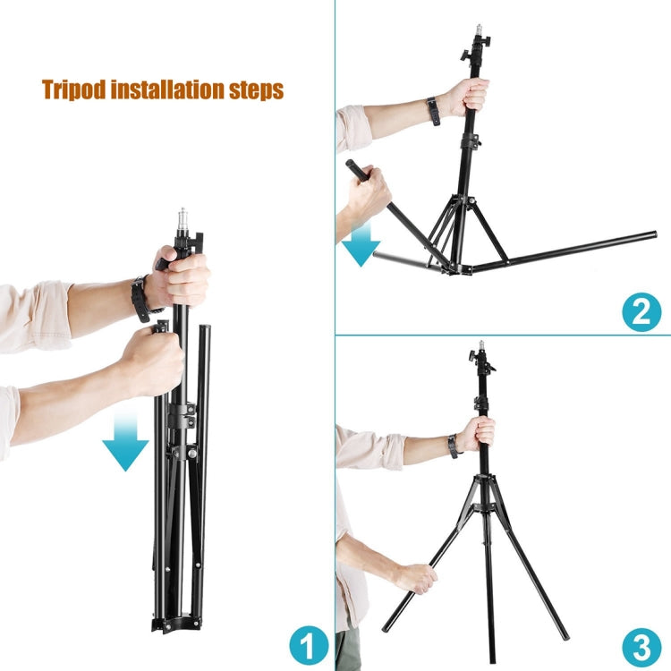 MANTOO RL-12 II 100-240V 28W 12 inch Two-color Dimmable Ring Fill Light with Tripod - free shipping - PMC Jewellery - Order now!