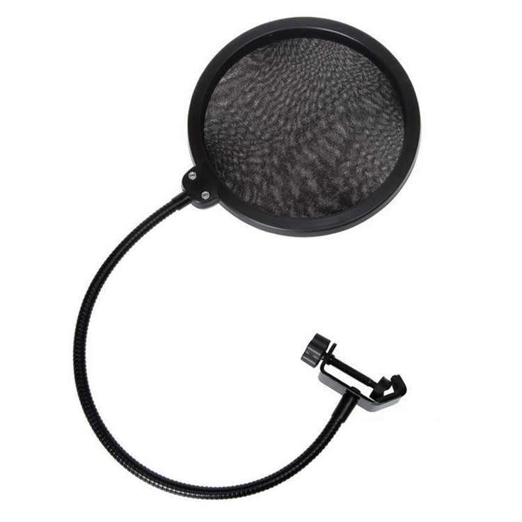 Double-layer Recording Microphone Studio Wind Screen Pop Filter Mask Shield with Clip Stabilizing Arm, For Studio Recording, Live Broadcast, Live Show, KTV, etc(Black) - Windshield by PMC Jewellery | Online Shopping South Africa | PMC Jewellery