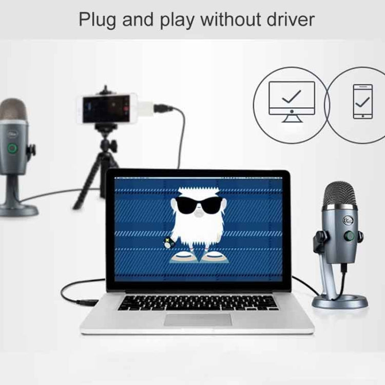 Logitech Blue Yeti Nano Condenser Digital USB Live Broadcast Microphone (Grey) - Microphone by Logitech | Online Shopping South Africa | PMC TechLife | Buy Now Pay Later Mobicred