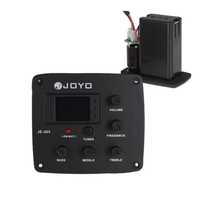 JOYO JE-305 Guitar Pickup 4-Band EQ Preamp Tuner Pickup Equalizer with Tuning Function (Black) - Stringed Instruments Accessories by JOYO | Online Shopping South Africa | PMC Jewellery