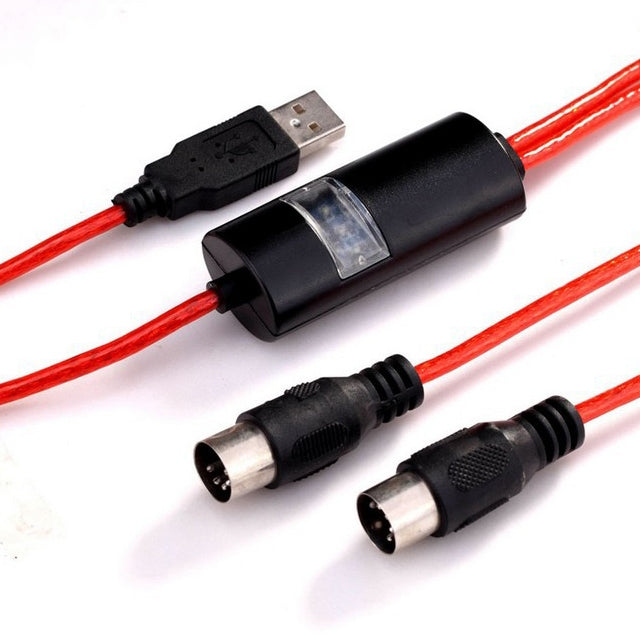 WERSI UM-18 USB MIDI Cable MidiPort Midi Cable Electric Piano Electronic Drum Music Editing Line, Length: 2m(Black) - free shipping - PMC TechLife - Order now!