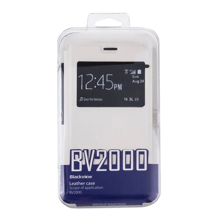 For Blackview BV2000S (S-MPH-7151) Horizontal Flip Leather Case with Call Display ID(White) - More Brand by Blackview | Online Shopping South Africa | PMC Jewellery