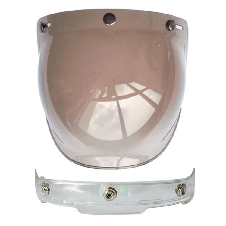 Soman Motorcycle Bubble Visor Open Face Helmet Visor Helmet Windshield Shield with Transparent Frame(Light Smoke) - Helmets by SOMAN | Online Shopping South Africa | PMC Jewellery | Buy Now Pay Later Mobicred