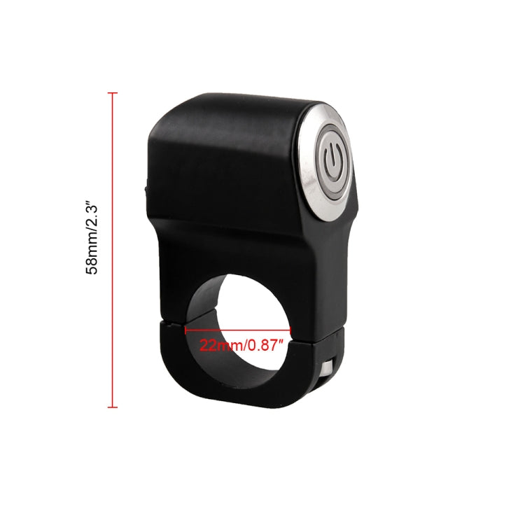 MB-BS001-R Motorcycle Motorcycle Switches 22mm Handlebar Mount Switch Headlight Hazard Brake Light Power Switch with Indicator Light (Blue Light) - Electrical System by PMC TechLife | Online Shopping South Africa | PMC TechLife