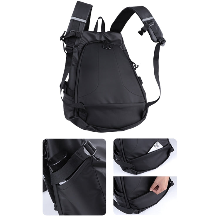 45L Motorcycle Rainproof Shoulders Helmet Soft Riding Backpack with Side & Back Pockets (Black) - Bags & Luggages by PMC Jewellery | Online Shopping South Africa | PMC Jewellery | Buy Now Pay Later Mobicred