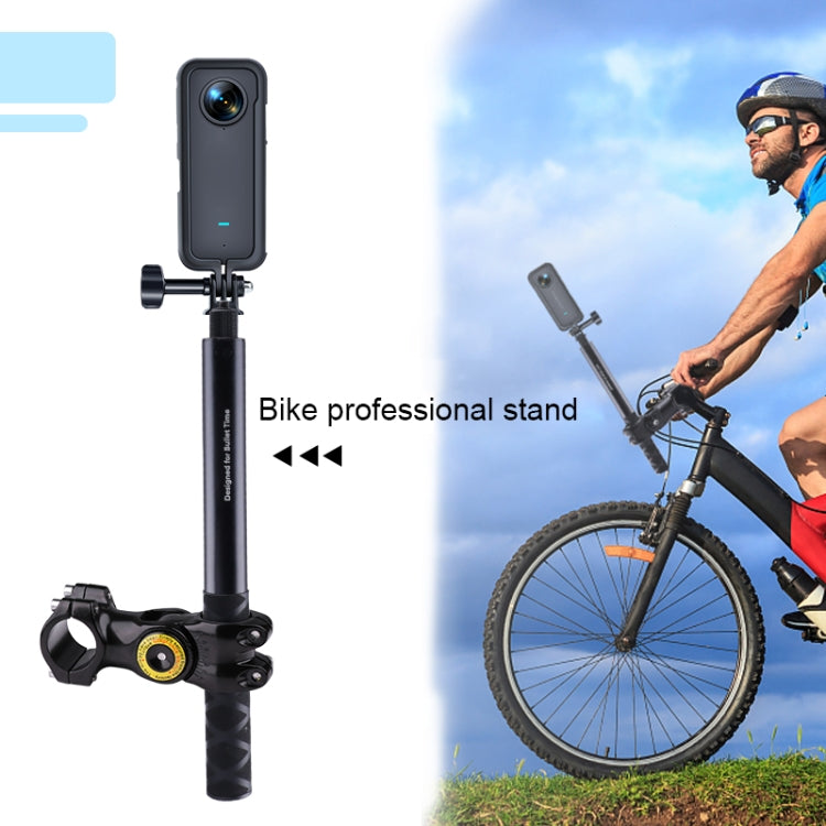 Motorcycle Bicycle Handlebar Fixture Mount Camera Bracket Adapter with Monopod Stand(Black) - Holder by PMC Jewellery | Online Shopping South Africa | PMC Jewellery | Buy Now Pay Later Mobicred