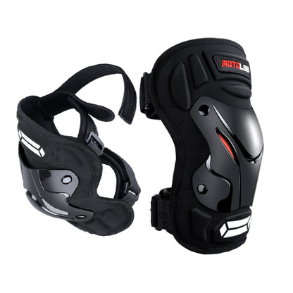 Motolsg 2 in 1 Knee Pad Outdoor Sports Hiking Ski Motorcycle Bicycle Riding Protective Gear with Reflective Strip (Black) - Protective Gear by PMC Jewellery | Online Shopping South Africa | PMC Jewellery | Buy Now Pay Later Mobicred