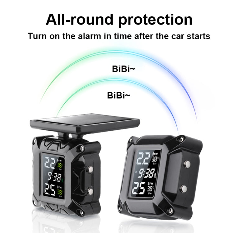 M9 Motorcycle Solar Wireless Tire Pressure Monitor  Tire Pressure - Electrical System by PMC TechLife | Online Shopping South Africa | PMC TechLife | Buy Now Pay Later Mobicred