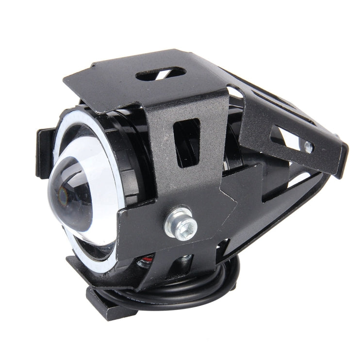 U7 10W 1000LM LED Life Waterproof Headlamp Light with Angel Eyes Light for Motorcycle / SUV, DC 12V(Red Light) - Headlights by PMC Jewellery | Online Shopping South Africa | PMC Jewellery | Buy Now Pay Later Mobicred