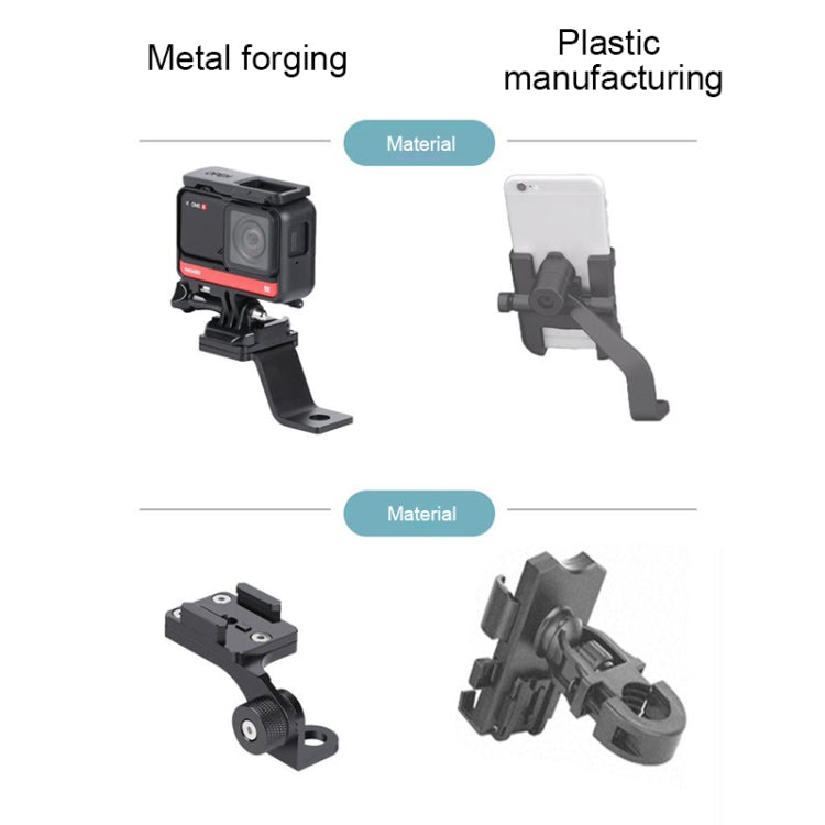 RUIGPRO Motorcycle Handlebar Alloy Phone Bracket for GoPro/ Insta360/DJI OSMO Sport Camera(Cyan) - Bicycle Handlebar Mount by PMC TechLife | Online Shopping South Africa | PMC TechLife | Buy Now Pay Later Mobicred