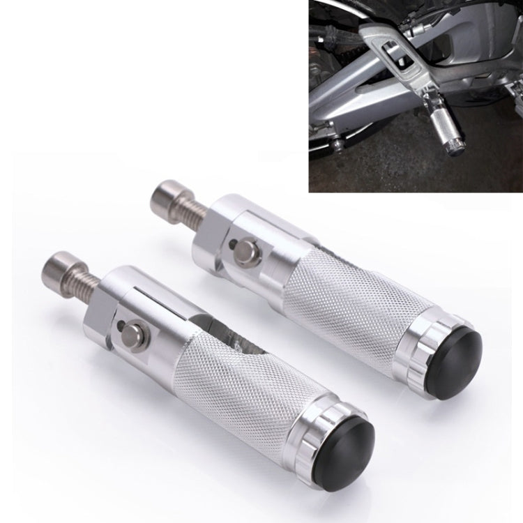 Speedpark 1 Pair Universal Folding Footrests Footpegs Foot Rests Pegs Rear Pedals Set 8mm Install Bolts (Silver) - free shipping - PMC TechLife - Order now!