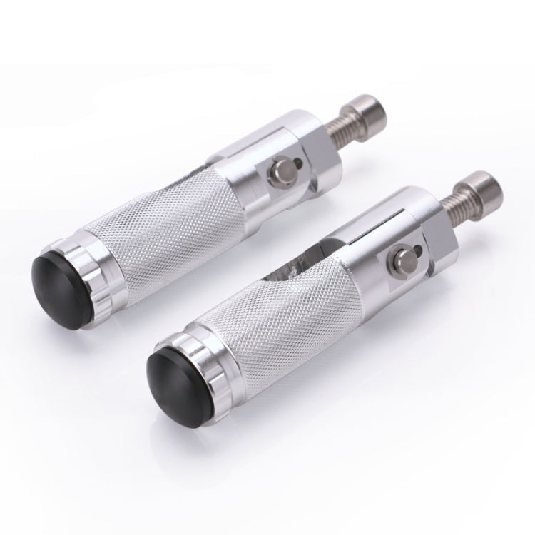 Speedpark 1 Pair Universal Folding Footrests Footpegs Foot Rests Pegs Rear Pedals Set 8mm Install Bolts (Silver) - free shipping - PMC TechLife - Order now!