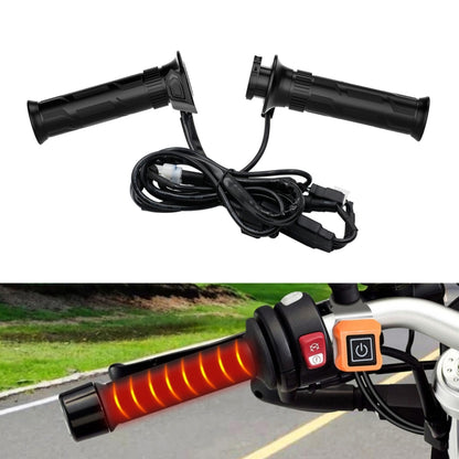 WUPP CS-990A1 Motorcycle Modified Intelligent Electric Heating Hand Cover Heated Grip Handlebar with Five Gear Temperature Control & Five Colors Indicator (Black) - Grips by WUPP | Online Shopping South Africa | PMC Jewellery | Buy Now Pay Later Mobicred