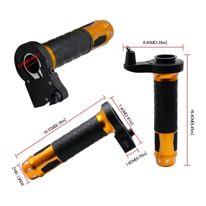 CS-764A3 12V Motorcycle Scooter Aluminum Alloy Electric Hand Grip Cover Heated Grip Handlebar(Gold) - Grips by PMC Jewellery | Online Shopping South Africa | PMC Jewellery | Buy Now Pay Later Mobicred