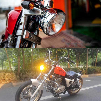 5.75 inch Motorcycle Black Shell Retro Lamp LED Headlight Modification Accessories for CG125 / GN125(Yellow) - Headlights by PMC Jewellery | Online Shopping South Africa | PMC Jewellery | Buy Now Pay Later Mobicred