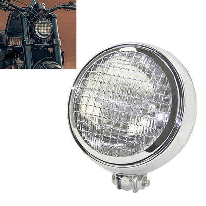 Motorcycle Silver Shell Harley Headlight Retro Lamp LED Light Modification Accessories (White) - Headlights by PMC Jewellery | Online Shopping South Africa | PMC Jewellery | Buy Now Pay Later Mobicred