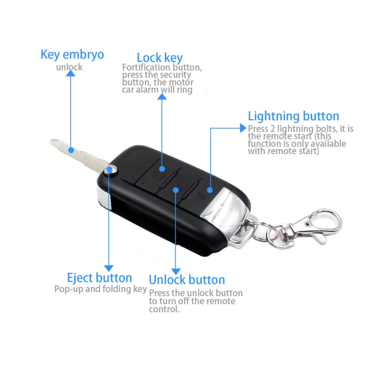 Motorcycle Smart Unidirectional Security Alarm System with Remote Control / Foldable Key, without Battery - Theft Protection by PMC Jewellery | Online Shopping South Africa | PMC Jewellery