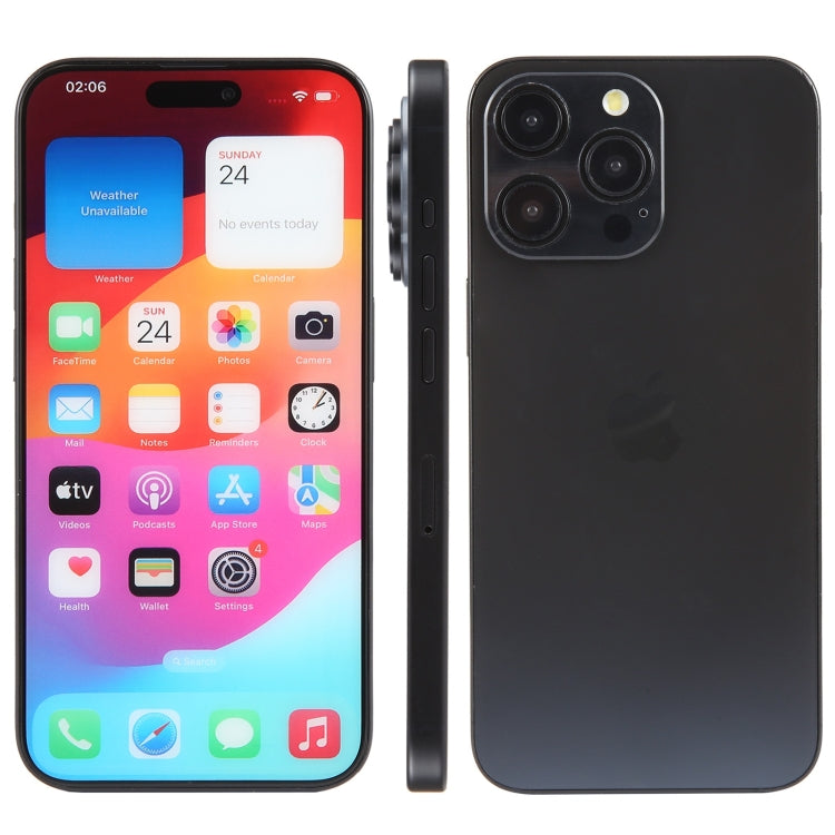 For iPhone 15 Pro Color Screen Non-Working Fake Dummy Display Model (Black) - free shipping - PMC TechLife - Order now!