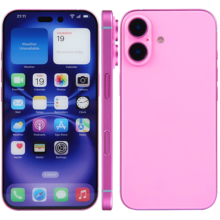 For iPhone 16 Color Screen Non-Working Fake Dummy Display Model (Pink) - For iPhone & iPad by PMC Jewellery | Online Shopping South Africa | PMC Jewellery | Buy Now Pay Later Mobicred