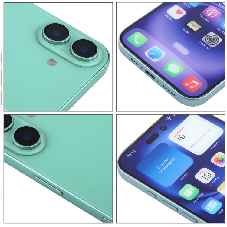 For iPhone 16 Color Screen Non-Working Fake Dummy Display Model (Teal) - For iPhone & iPad by PMC Jewellery | Online Shopping South Africa | PMC Jewellery | Buy Now Pay Later Mobicred