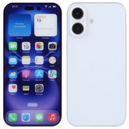 For iPhone 16 Color Screen Non-Working Fake Dummy Display Model (White) - For iPhone & iPad by PMC Jewellery | Online Shopping South Africa | PMC Jewellery | Buy Now Pay Later Mobicred