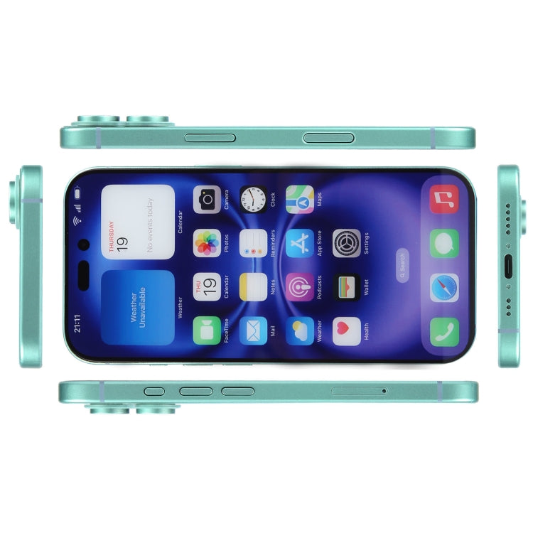 For iPhone 16 Plus Color Screen Non-Working Fake Dummy Display Model (Teal) - For iPhone & iPad by PMC Jewellery | Online Shopping South Africa | PMC Jewellery | Buy Now Pay Later Mobicred